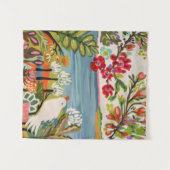 Vögel im Garten Wandteppich (Vorderseite (Horizontal))