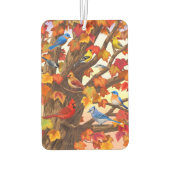 Vögel im Herbst Ahornbaum Autolufterfrischer (Rückseite)
