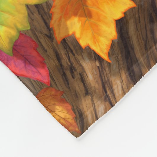 Vögel im Herbst Ahornbaum Fleecedecke (Ecke)