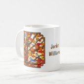 Vögel im Herbst Ahornbaum Kaffeetasse (Vorderseite Links)