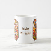 Vögel im Herbst Ahornbaum Kaffeetasse (Mittel)