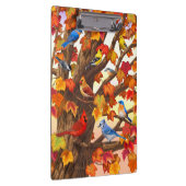 Vögel im Herbst Ahornbaum Klemmbrett (Rechts)