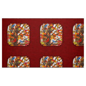 Vögel im Herbst Ahornbaum rot Stoff (Fat Quarter (45,7 x 55,9 cm))