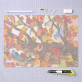 Vögel im Herbst Ahornbaum Seidenpapier (Handwerk)