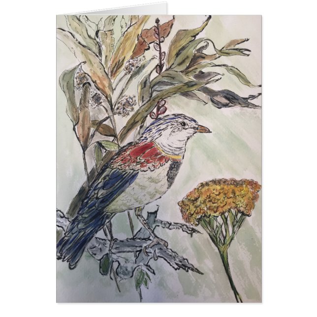 Vogel im Herbstlaub (Vorne)