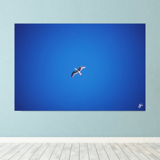 Vogel im Himmel #2 Leinwanddruck (Insitu (Holzboden))
