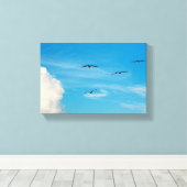 Vögel im Himmel Leinwanddruck (Insitu (Holzboden))