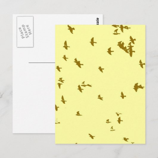 Vögel im Himmel Postkarte (Vorne/Hinten)