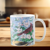Vögel im Hinterhof blaue Jay-Gelbe Finke Kaffeetasse