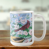 Vögel im Hinterhof Handgemalte Kunst Kaffeetasse