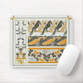 Vögel im Jugendstil von Maurice Verneuil Mousepad (Mit Mouse)