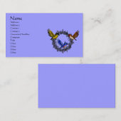 Vögel im Kranz der Blume Visitenkarte (Vorne/Hinten)