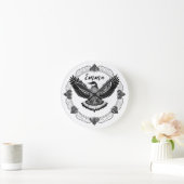 Vogel im Mandala Runde Wanduhr (Zuhause)