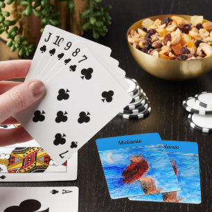 Vogel im Mondlicht Personalisiert Spielkarten