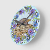 Vogel im Nest Uhr (Winkel)