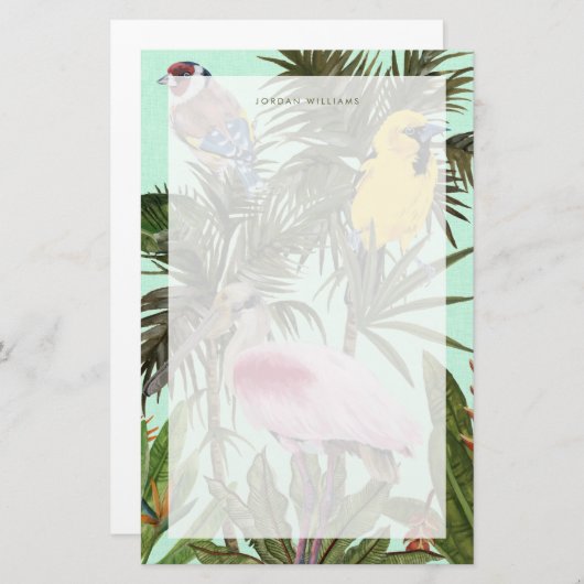 Vögel im Paradies Briefpapier (Vorne/Hinten)