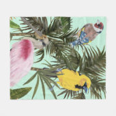 Vögel im Paradies Fleecedecke (Vorderseite (Horizontal))