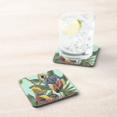 Vögel im Paradies - Große Vögel Getränkeuntersetzer (Rechte Seite)