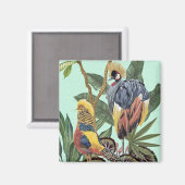 Vögel im Paradies - Große Vögel Magnet (Vorderseite/Rückseite)
