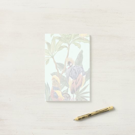 Vögel im Paradies - Große Vögel Post-it Klebezettel (Auf Schreibtisch)