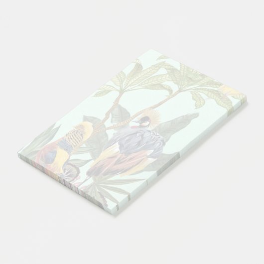 Vögel im Paradies - Große Vögel Post-it Klebezettel (angewinkelt)