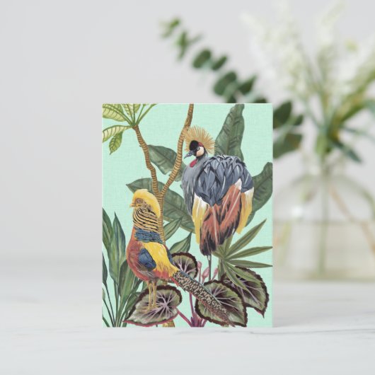 Vögel im Paradies - Große Vögel Postkarte (Stehend Vorderseite)