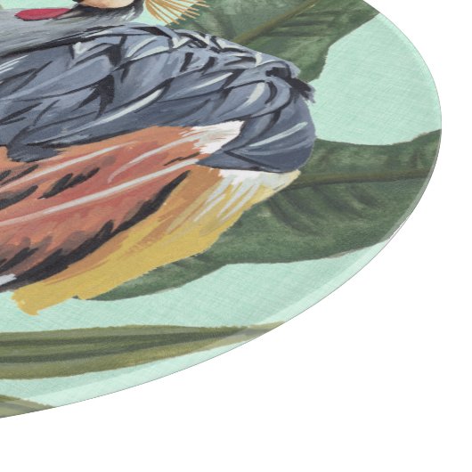 Vögel im Paradies - Große Vögel Schneidebrett (Ecke)