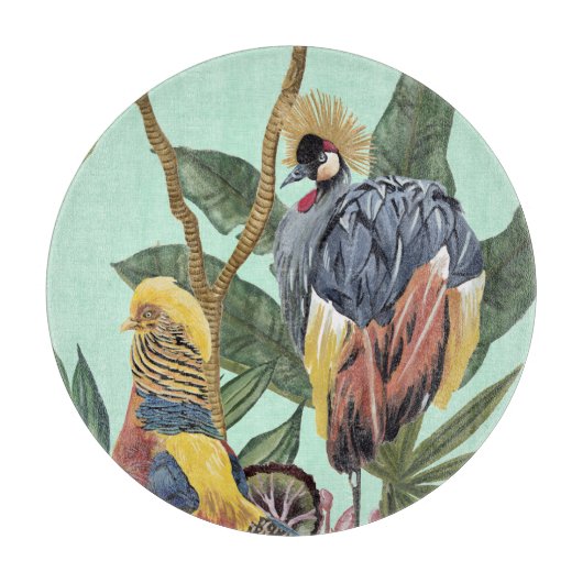 Vögel im Paradies - Große Vögel Schneidebrett (Vorderseite)