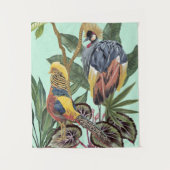 Vögel im Paradies - Große Vögel Wandteppich (Vorderseite)