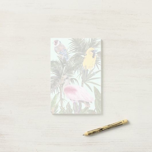 Vögel im Paradies Post-it Klebezettel (Auf Schreibtisch)