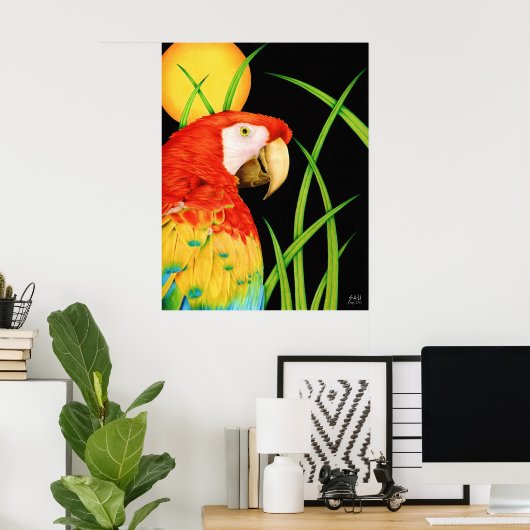 Vogel im Paradies Poster (Heimbüro)