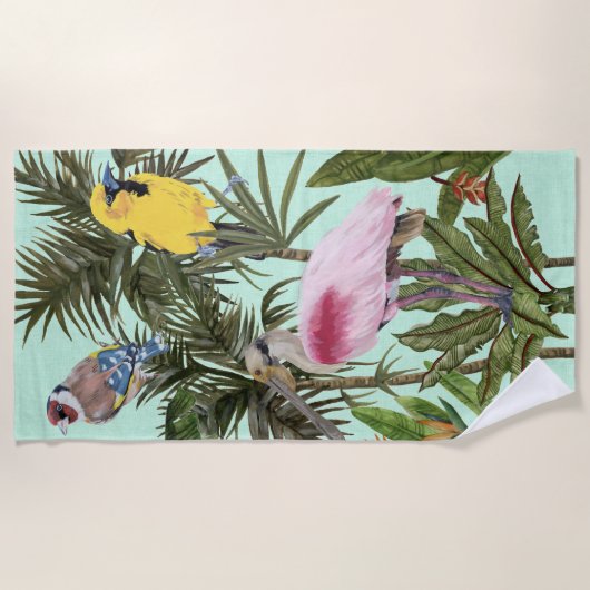 Vögel im Paradies Strandtuch (Vorderseite)
