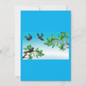 Vögel im Rahmen einer Baumeinladung Einladung (Vorderseite)