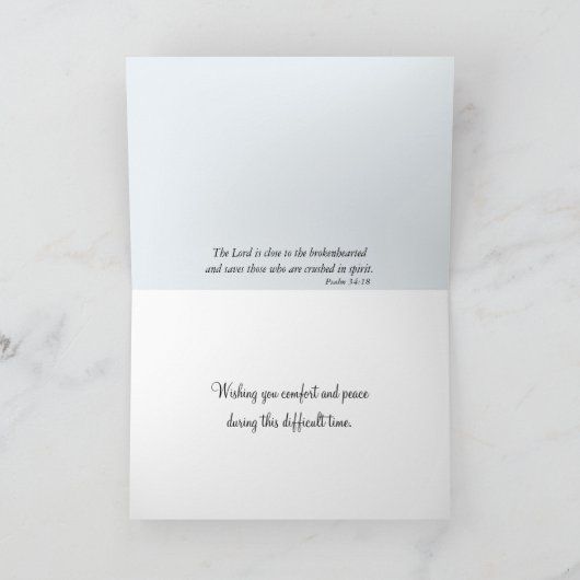 Vogel im Regen-Beileid Karte (Innenseite)