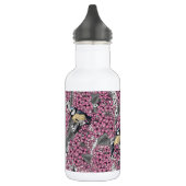 Vögel im Rosa-lila-Garten Edelstahlflasche (Links)