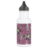 Vögel im Rosa-lila-Garten Edelstahlflasche (Rechts)