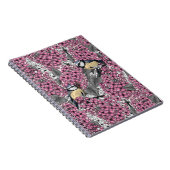 Vögel im Rosa-lila-Garten Notizblock (Rechte Seite)