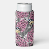 Vögel im Rosa-lila-Garten Selters Dosenkühler (Seltzer Vorderseite)