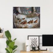 Vögel im Schnee Poster (Heimbüro)