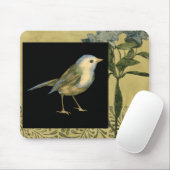 Vogel im schwarzen und Vintagen Hintergrund Mousepad (Mit Mouse)