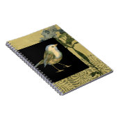 Vogel im schwarzen und Vintagen Hintergrund Notizblock (Rechte Seite)