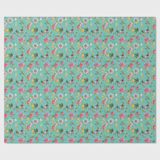 Vögel im Sommer und Blume Geschenkpapier (Flach)