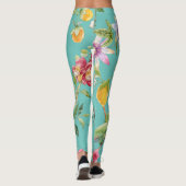 Vögel im Sommer und Blume Leggings (Rückseite)