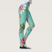 Vögel im Sommer und Blume Leggings (Rechts)