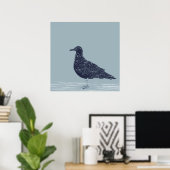 Vogel im Wasser Poster (Heimbüro)