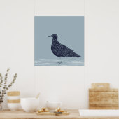 Vogel im Wasser Poster (Küche)