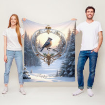 Vogel im Weihnachtsschmuck Fleece