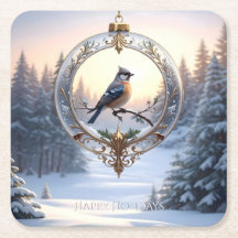 Vogel im Weihnachtsschmuck