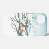 Vögel im weißen Winter Case-Mate iPhone Hülle (Rückseite (Horizontal))