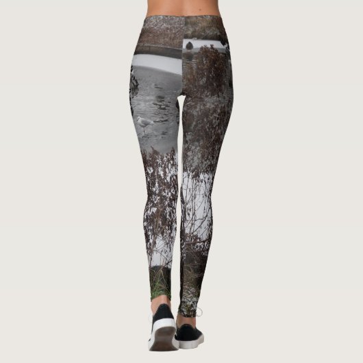 Vögel im Winter-Legging Leggings (Rückseite)